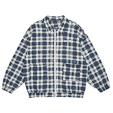 Jacke mit ausgefranstem Karomuster
